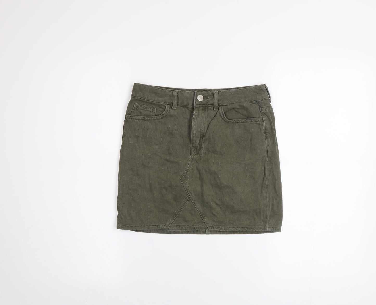 New Look Teens Green Denim Short Skirt Age 11 Cotton Casual