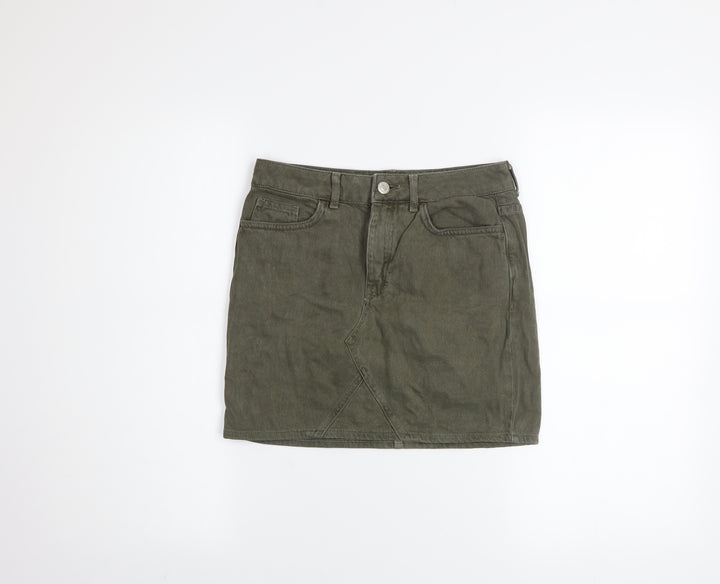 New Look Teens Green Denim Short Skirt Age 11 Cotton Casual