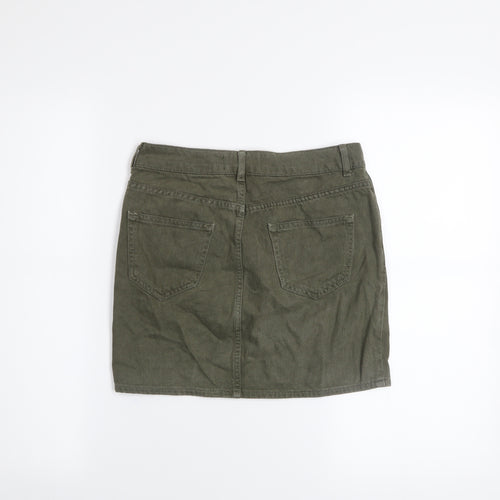 New Look Teens Green Denim Short Skirt Age 11 Cotton Casual