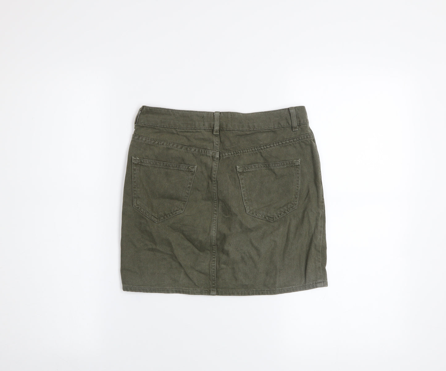New Look Teens Green Denim Short Skirt Age 11 Cotton Casual