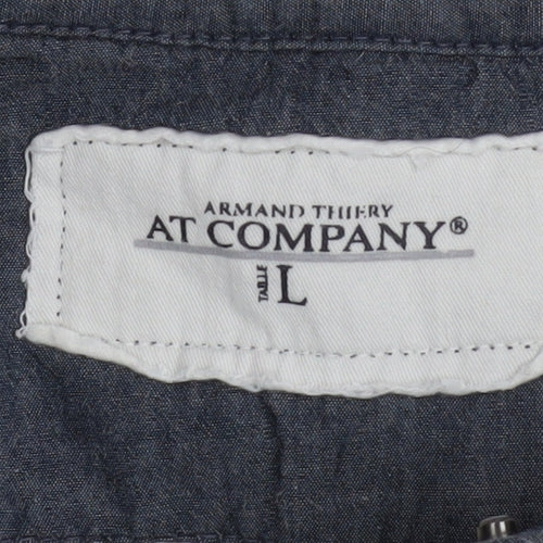 Armand Thiery Men’s White Striped Cotton Pullover Jumper L