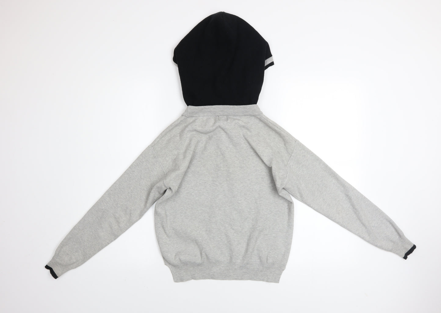 River Island Women Grey Sparkle Drawstring Hoodie Size 6