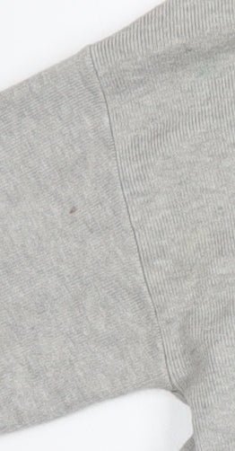 River Island Women Grey Sparkle Drawstring Hoodie Size 6