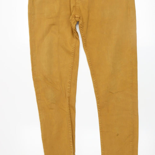 Zara Man Men's Brown 32 Slim Fit Chino Trousers Casual Cotton