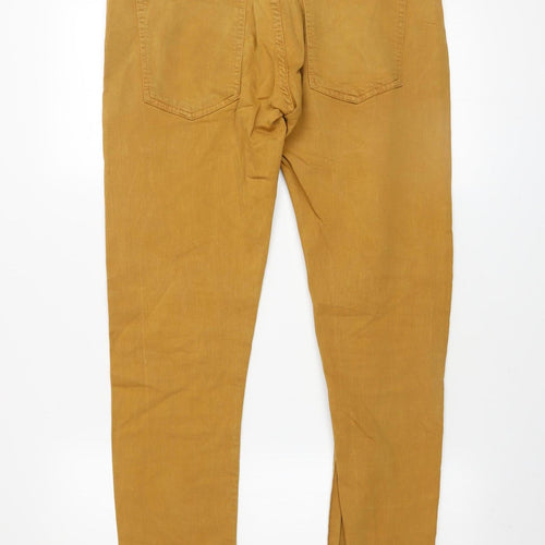 Zara Man Men's Brown 32 Slim Fit Chino Trousers Casual Cotton