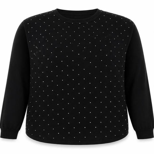 Bonmarche Women’s Black Beaded Long Sleeve Knit Top Size 18