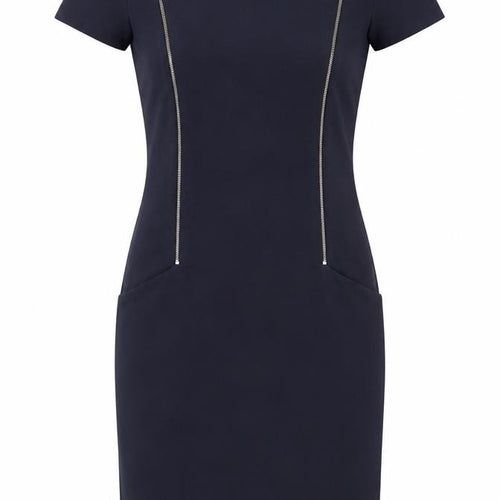 Tatuum Women's Navy Short Sleeve Sheath Dress Size 8