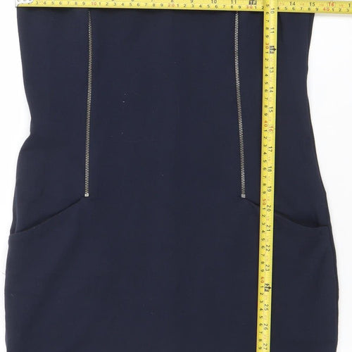 Tatuum Women's Navy Short Sleeve Sheath Dress Size 8