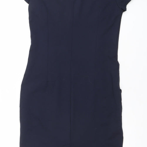 Tatuum Women's Navy Short Sleeve Sheath Dress Size 8