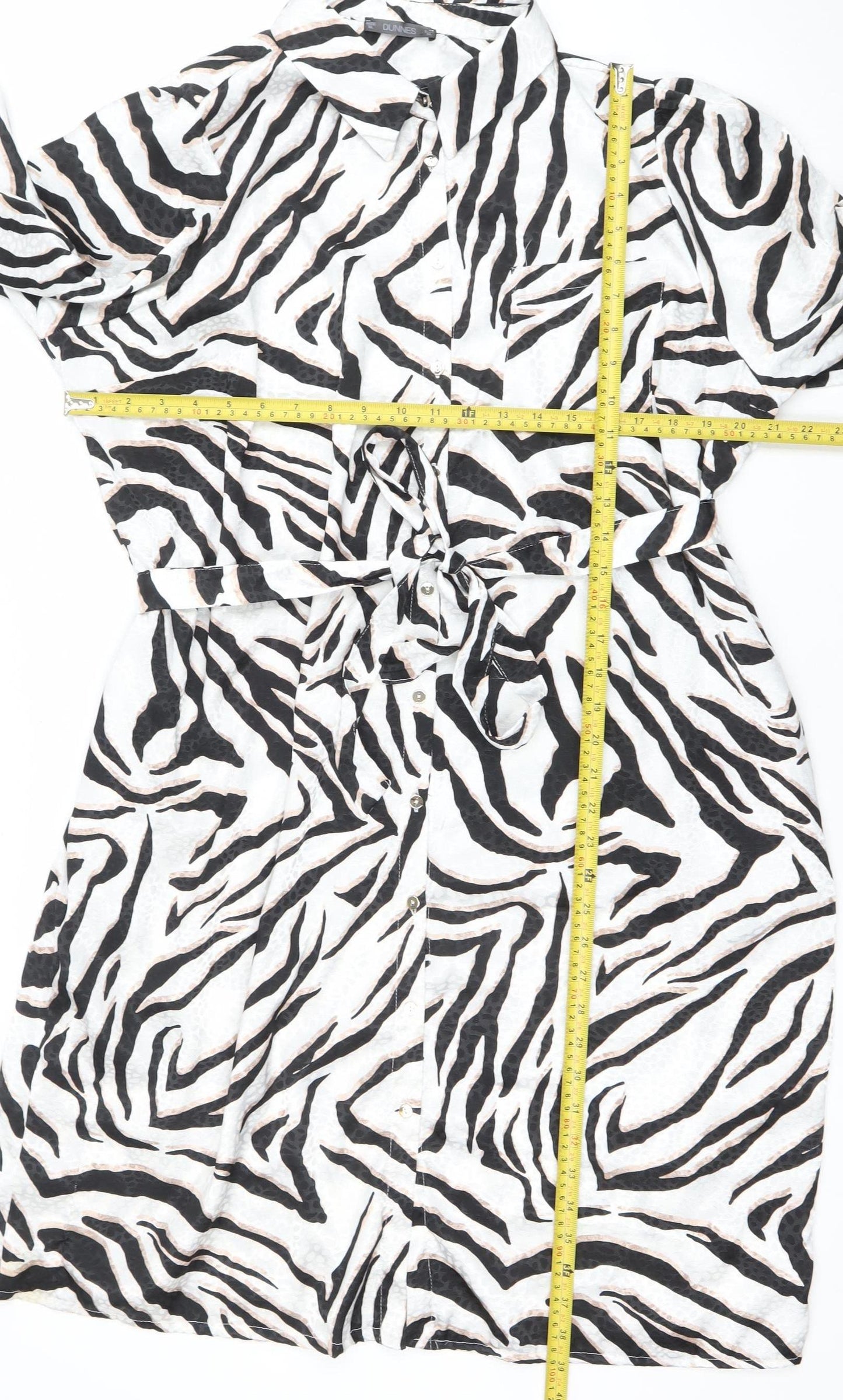 Dunnes Women’s Zebra Print Wrap Dress XL Sleeveless V-Neck