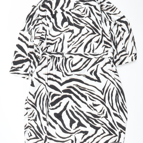 Dunnes Women’s Zebra Print Wrap Dress XL Sleeveless V-Neck