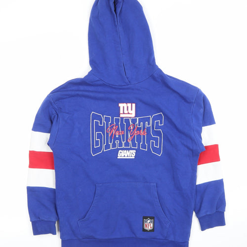 NFL Boys Blue 10-11 Years New York Giants Pullover Hoodie