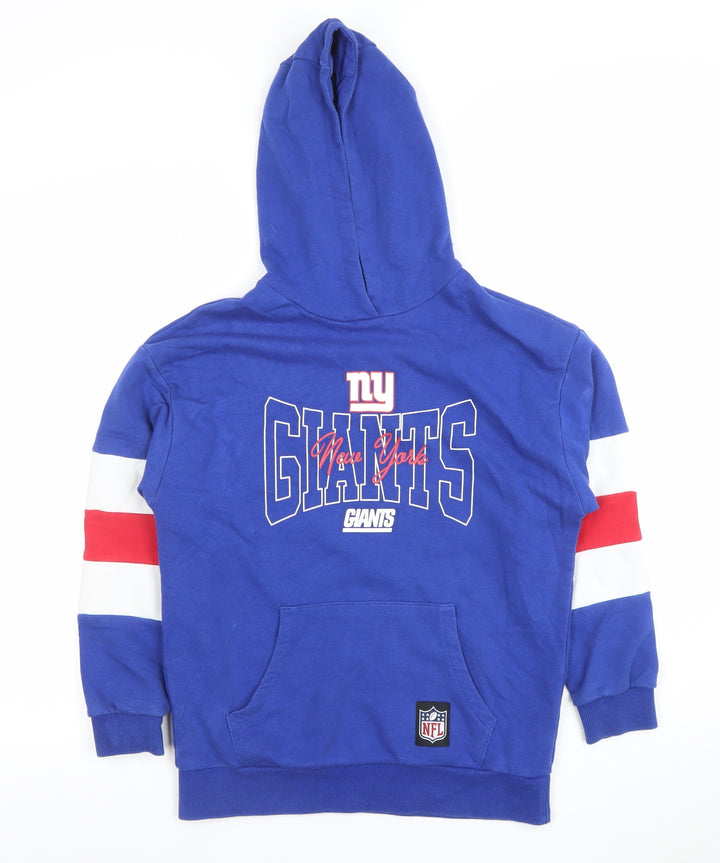 NFL Boys Blue 10-11 Years New York Giants Pullover Hoodie