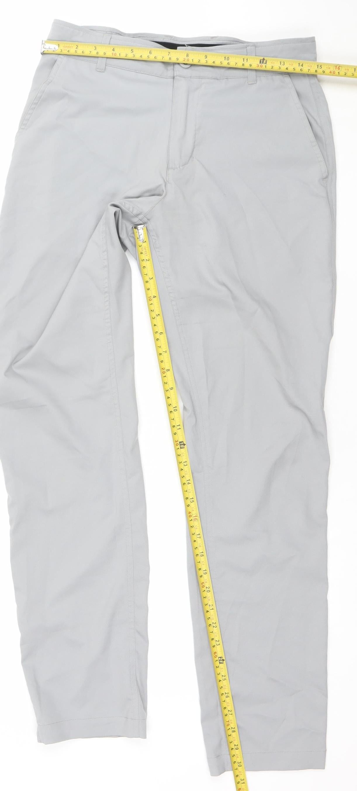Decathlon Men’s Grey Chino Trousers Size M Regular Fit