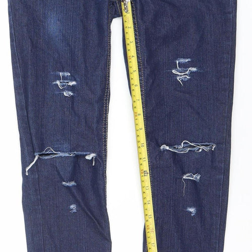 C&A Women’s Blue Distressed Skinny Denim Jeans Size 8