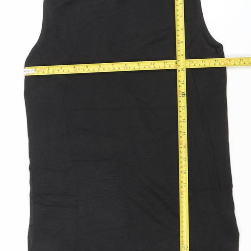 Mango Women’s Black Sleeveless Blouse XS Woven Crew Neck