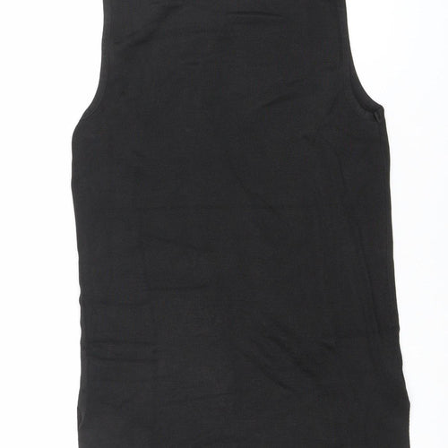 Mango Women’s Black Sleeveless Blouse XS Woven Crew Neck