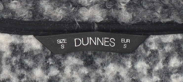 Dunnes Women Grey Check Mid-Length Coatigan Size S