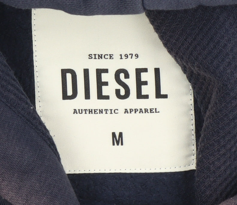 Diesel Women’s Navy Pullover Hoodie Medium Cotton Blend Authentic Logo