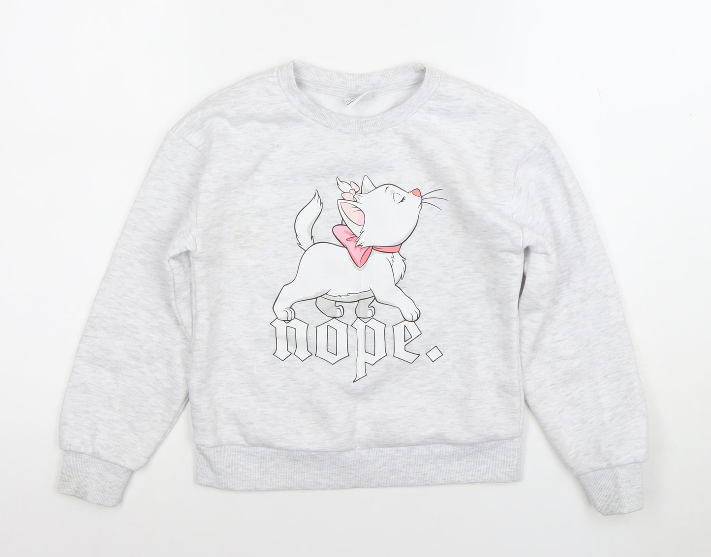 Disney Girls Grey Marie Aristocats Pullover Sweatshirt 8 Years