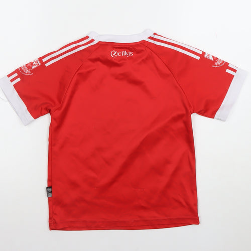 O'Reillys Boys Red 7-8 Years Football Jersey T-Shirt