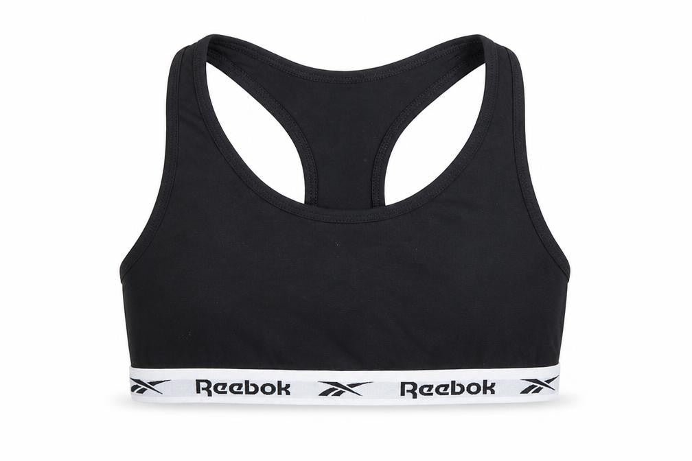 Reebok Girls Black M Sports Crop Tank Top Gym Training Activewear