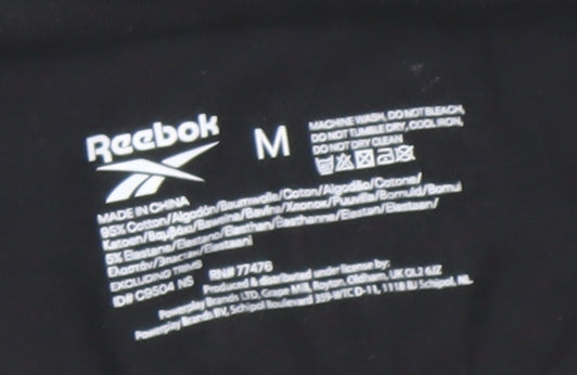 Reebok Girls Black M Sports Crop Tank Top Gym Training Activewear