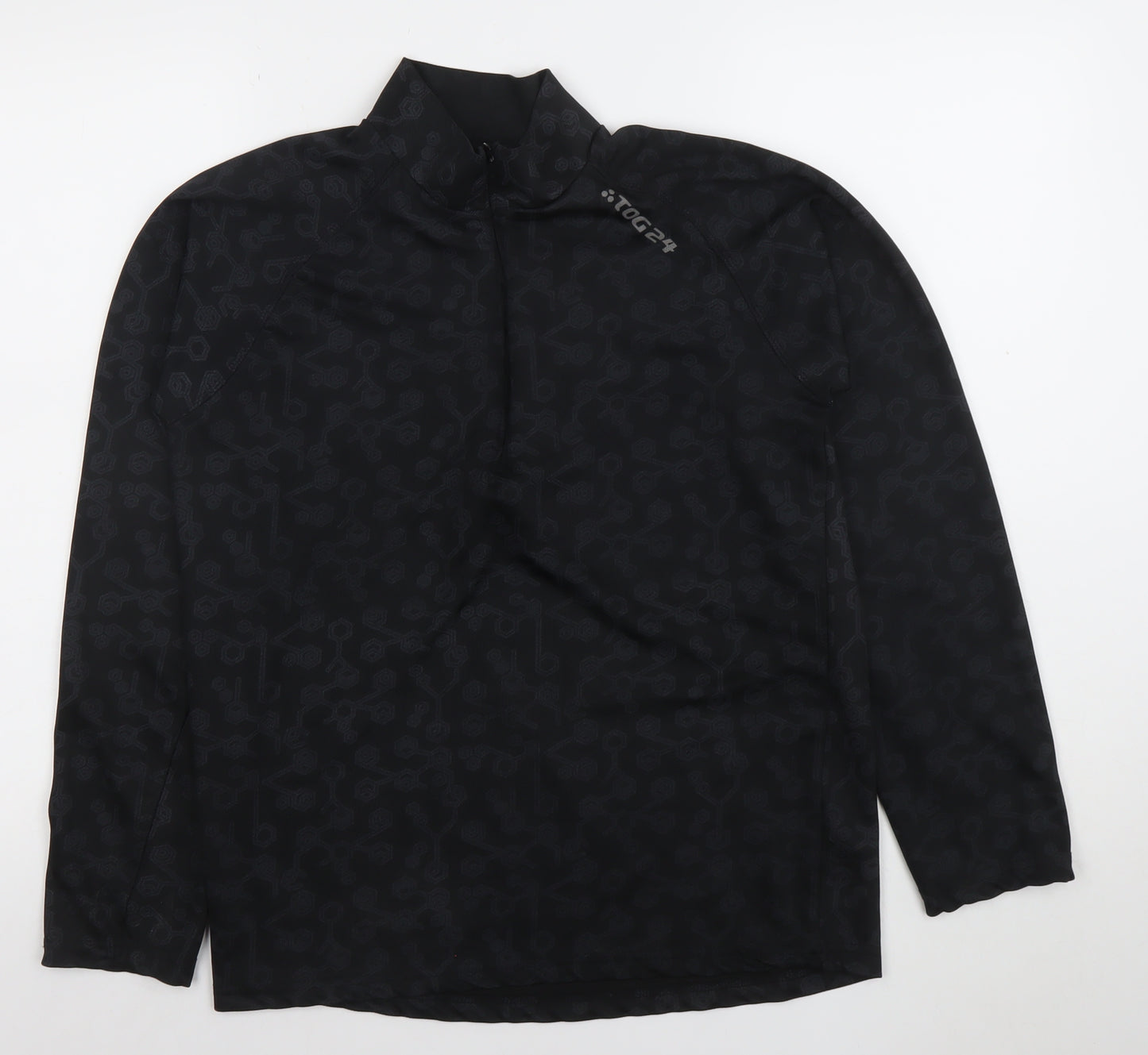 TOG24 Womens Black Arctic 1/4 Zip Long Sleeve Activewear Top Size M