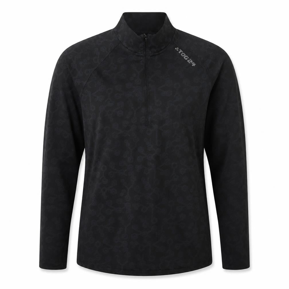 TOG24 Womens Black Arctic 1/4 Zip Long Sleeve Activewear Top Size M