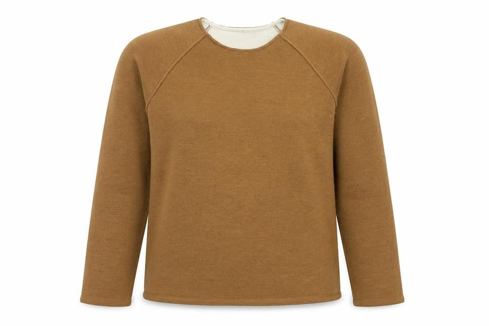 Front view of Zara Women Brown Crew Neck Long Sleeve jumper, size M