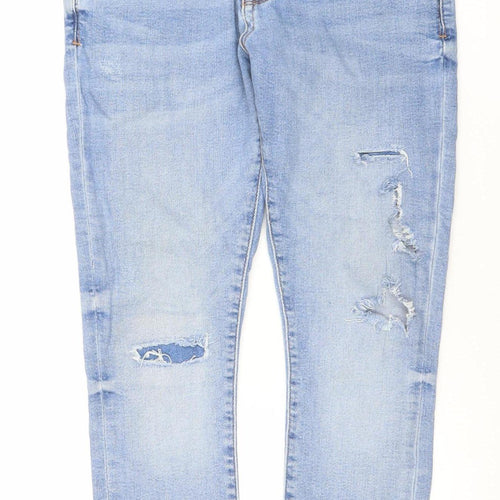 River Island Men’s Blue Skinny Distressed Denim Jeans 30W 30L