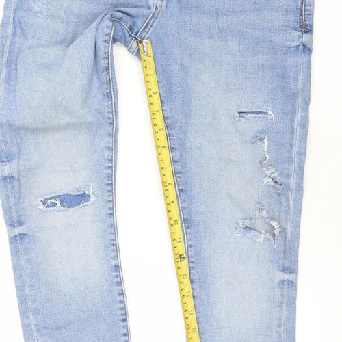 River Island Men’s Blue Skinny Distressed Denim Jeans 30W 30L