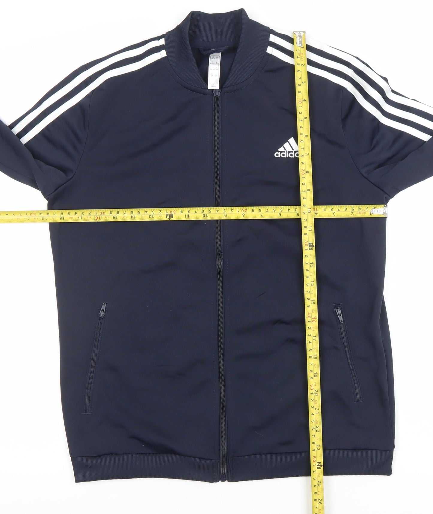 Adidas Women’s Navy Full Zip Hoodie M Sports Track Sweatshirt