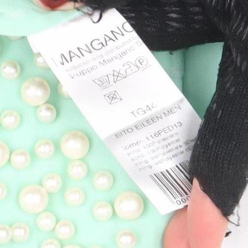 Mangano Womens Green Beaded Chiffon Tunic Blouse Size L