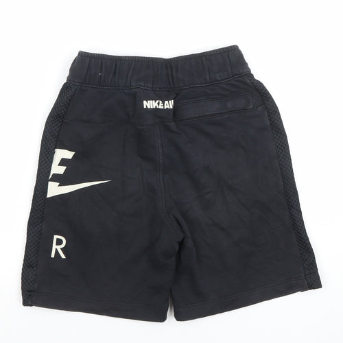 Nike Boys Black Athletic Shorts 10-11 Years Drawstring Breathable Activewear
