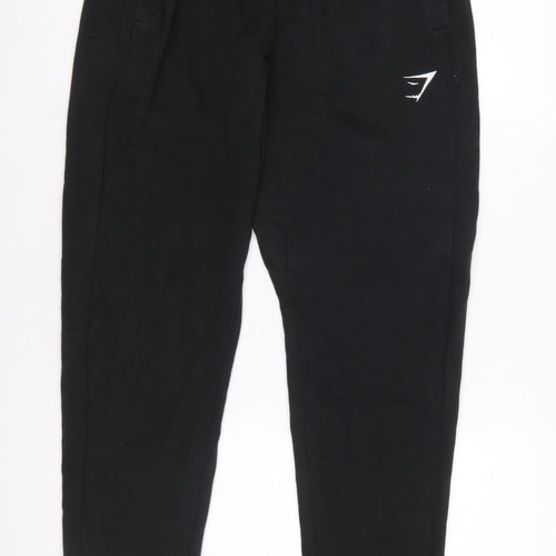 Gymshark Women Black Jogger Trousers S Elastic Waist Comfy Fit