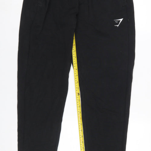 Gymshark Women Black Jogger Trousers S Elastic Waist Comfy Fit