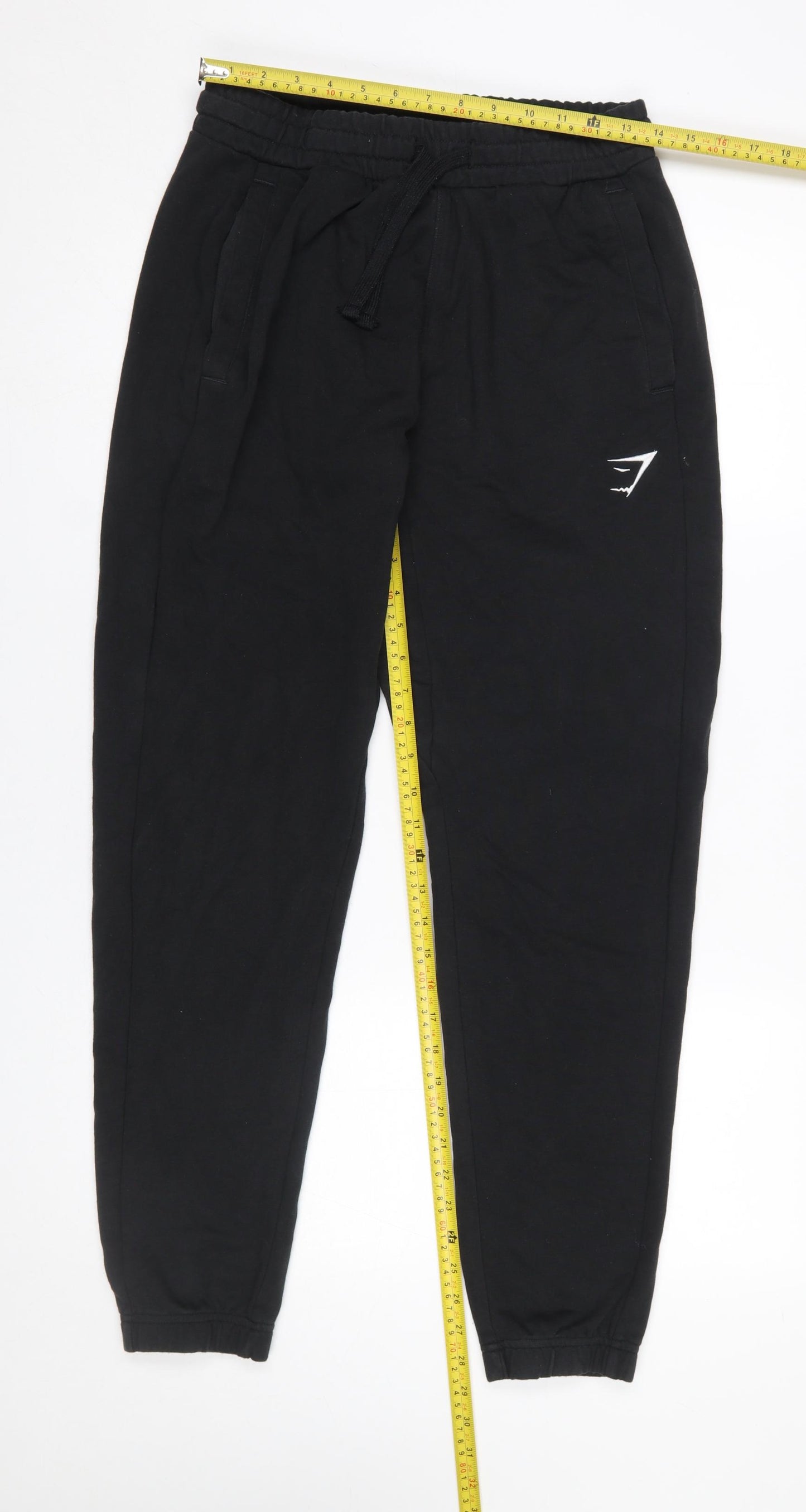 Gymshark Women Black Jogger Trousers S Elastic Waist Comfy Fit