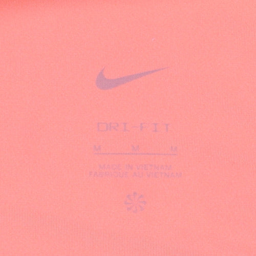 Nike Men Orange Dri-Fit Running T-Shirt M Moisture Wicking Breathable