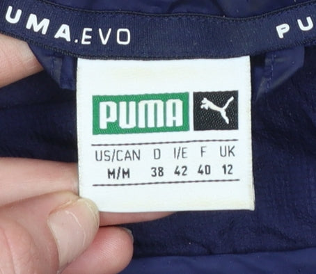 Puma Men's Blue M Windbreaker Hooded Lightweight Jacket