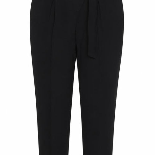 Marks and Spencer Autograph Women’s Black Pleated Belted Tapered Trousers UK 14