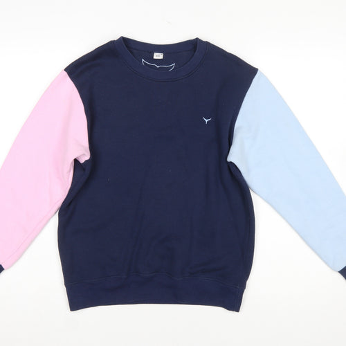 Whale of a Time Clothing Womens Navy Colourblock Sweatshirt XXS