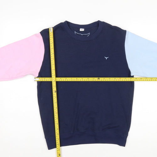 Whale of a Time Clothing Womens Navy Colourblock Sweatshirt XXS