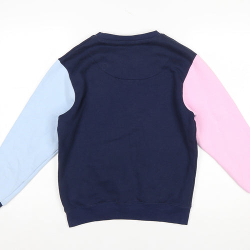 Whale of a Time Clothing Womens Navy Colourblock Sweatshirt XXS