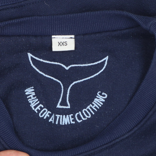 Whale of a Time Clothing Womens Navy Colourblock Sweatshirt XXS