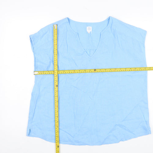 John Lewis Women’s Blue Linen Blend Tunic Blouse Size 14