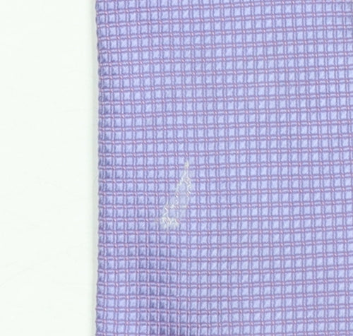 Luciano Versi Men’s Purple Silk Tie Geometric Pattern Slim Style