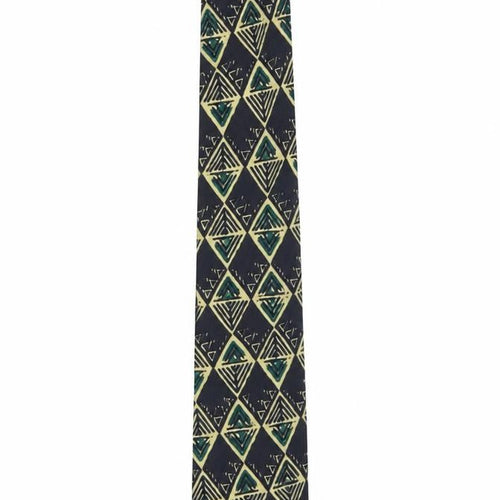 Charles of London Men's Blue Geometric Tie - 100% Polyester, One Size