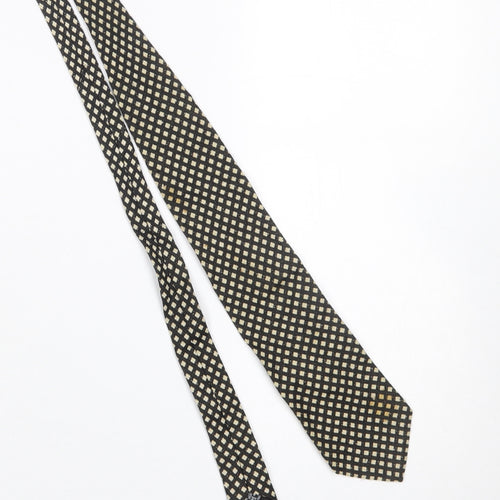 Hugo Boss Men's Black Geometric Silk Designer Tie One Size
