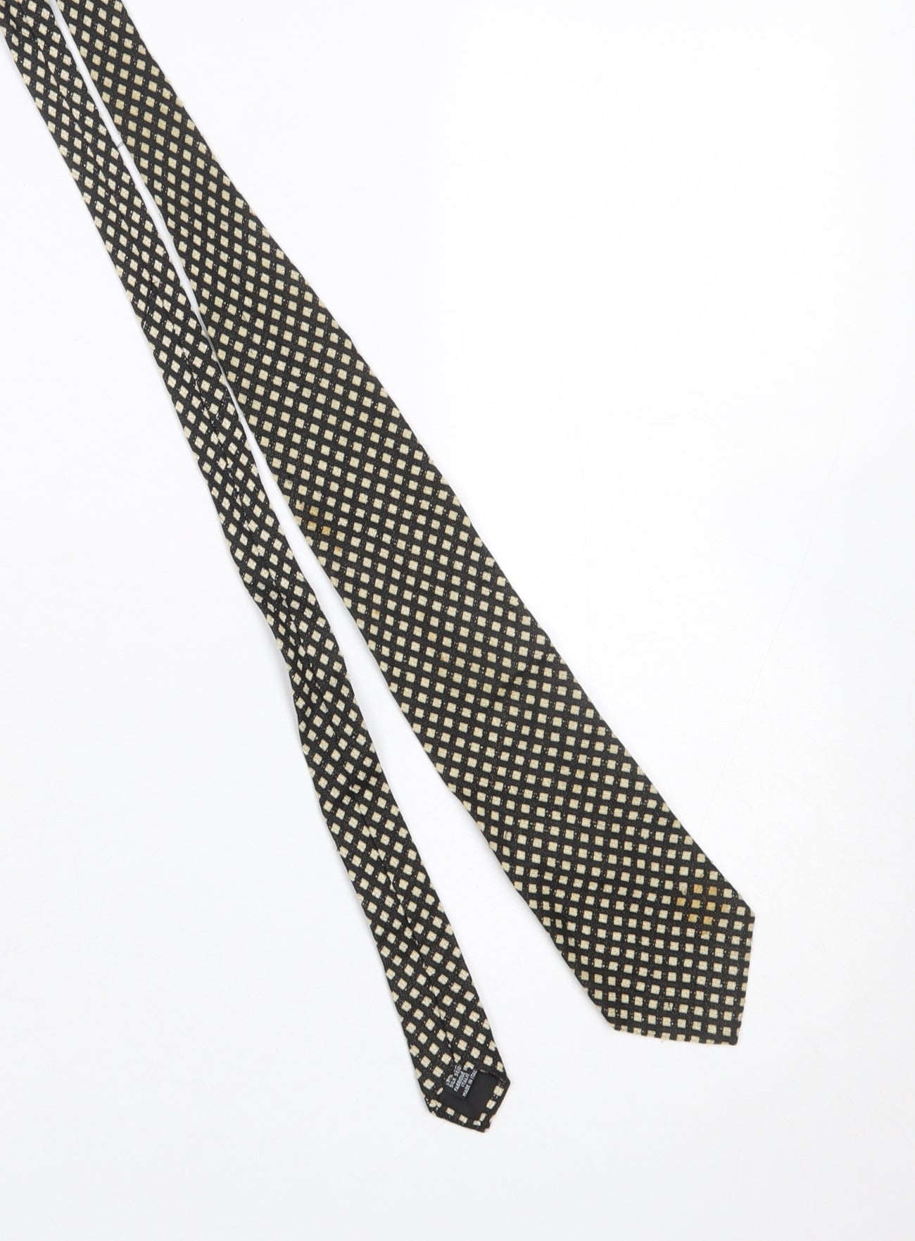 Hugo Boss Men's Black Geometric Silk Designer Tie One Size